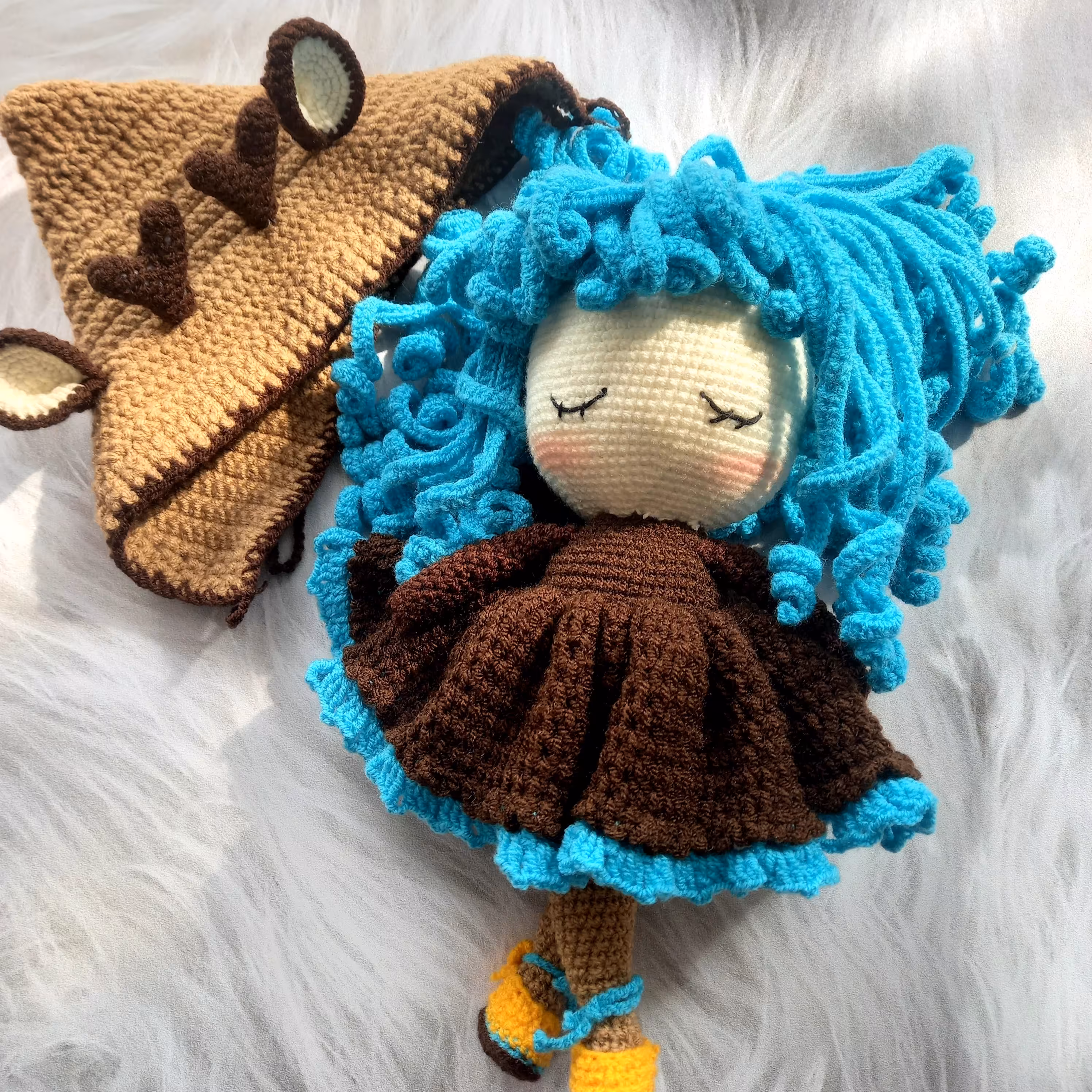 عروسک دختر آهویی    مو  آ بی  قشنگم 😍