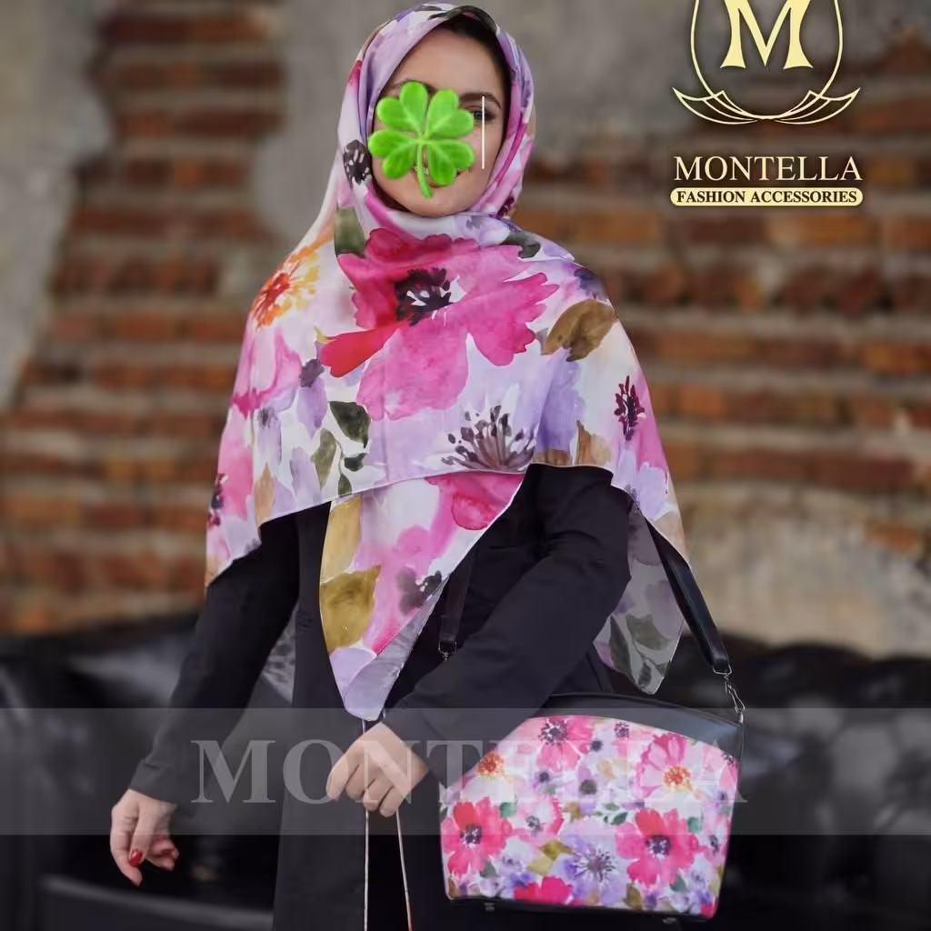 روسری نخی گلدارباکیف ست