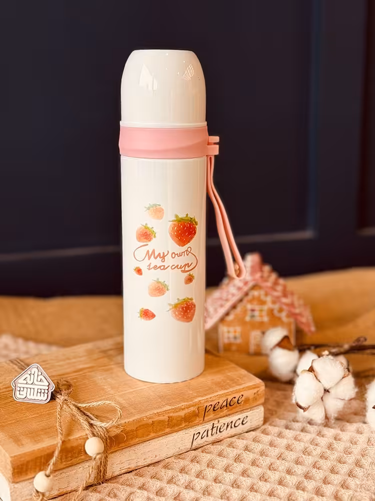 فلاسک طرح توت فرنگی کد001398