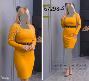 پیراهن مهمانی زنانه کرپ کش مدل ثمر