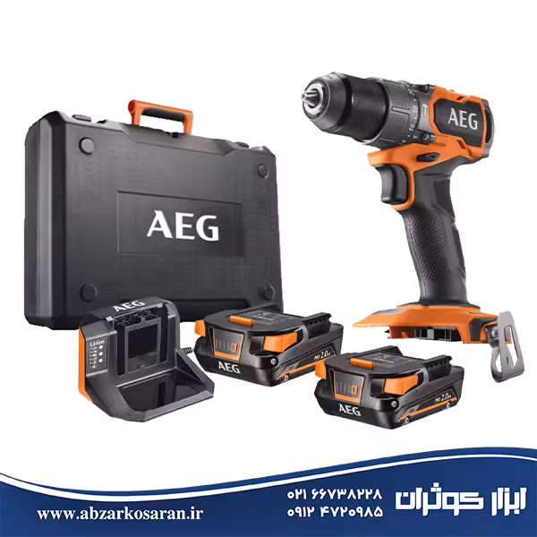 دریل شارژی چکشی 18 ولت AEG مدل BSB18SBL-202C