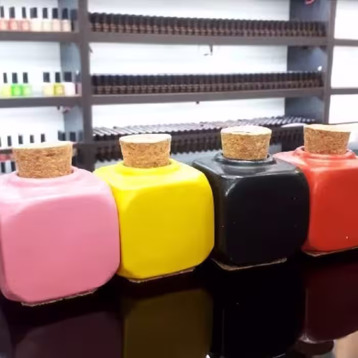 گوده لیکوئید  ناخن طرح سرامیک رنگی