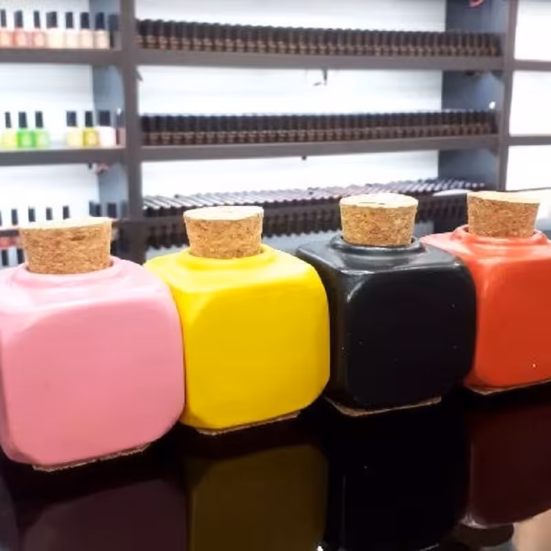 گوده لیکوئید  ناخن طرح سرامیک رنگی