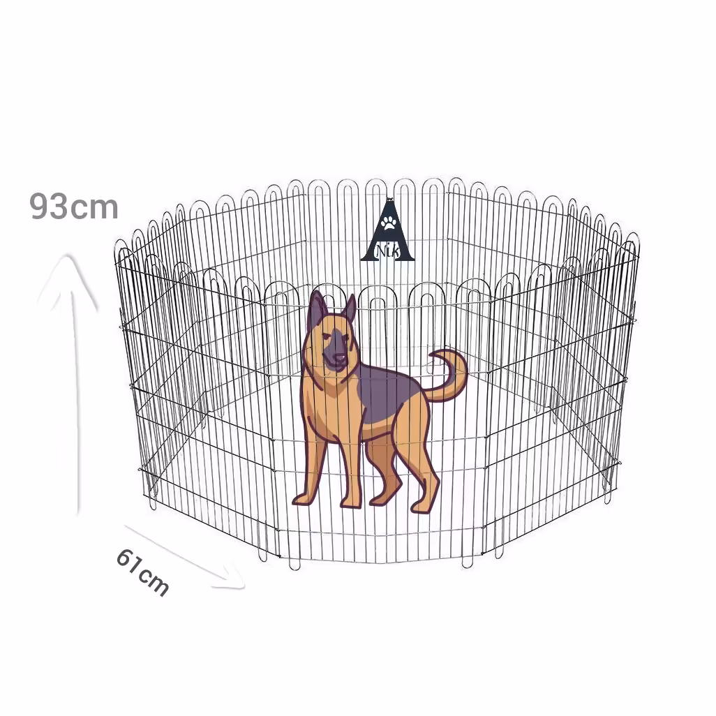 پارک سگ ارتفاع 95 مدل کروم سنگین فنس سگ یا قفس سگ 120در120