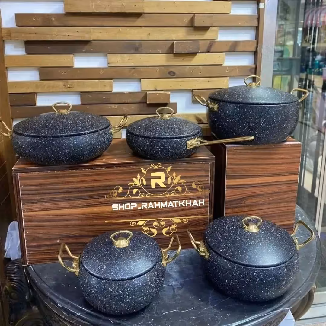 سرویس قابلمه گرانیتی سنگی (ارسال با باربری و هزینه ارسال پس کرایه )