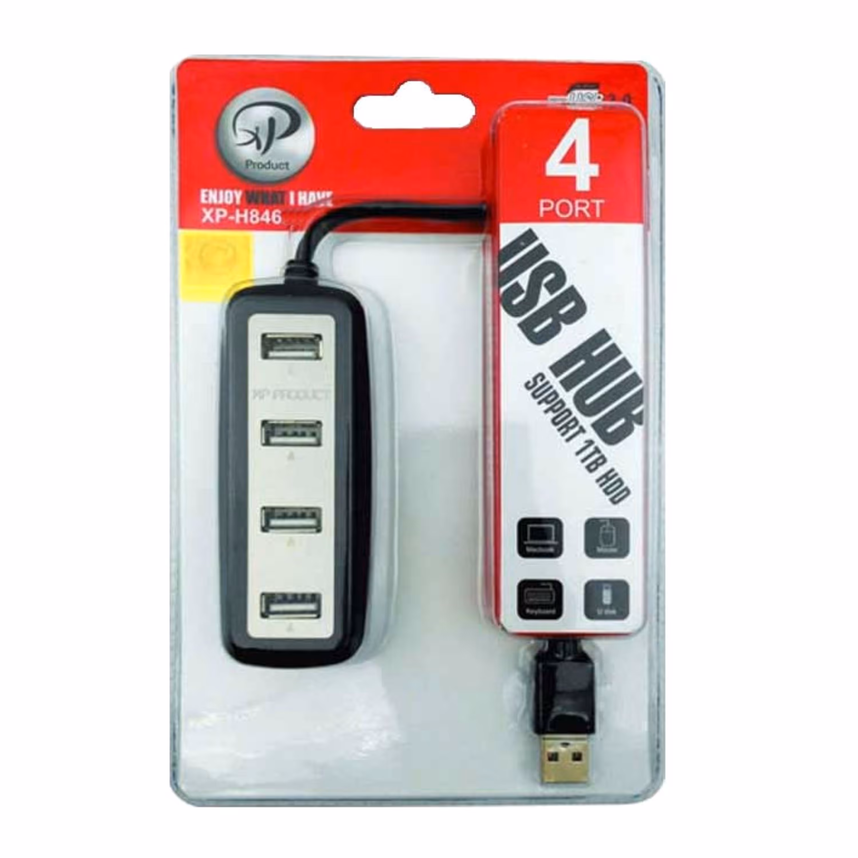 هاب 4 پورت USB 2.0 مدل H846 آینه ای