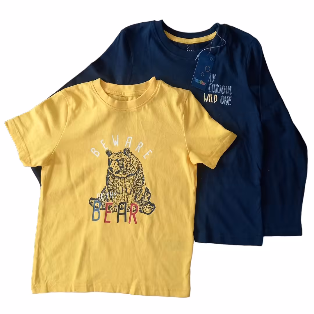 پک دو عددی بلوز وتیشرت
 پسرانه برند لوپیلو آلمان، بسیار با کیفیت، تمام نخ، ارگانیک، ضد حساسیت سایز 4تا 6سال 