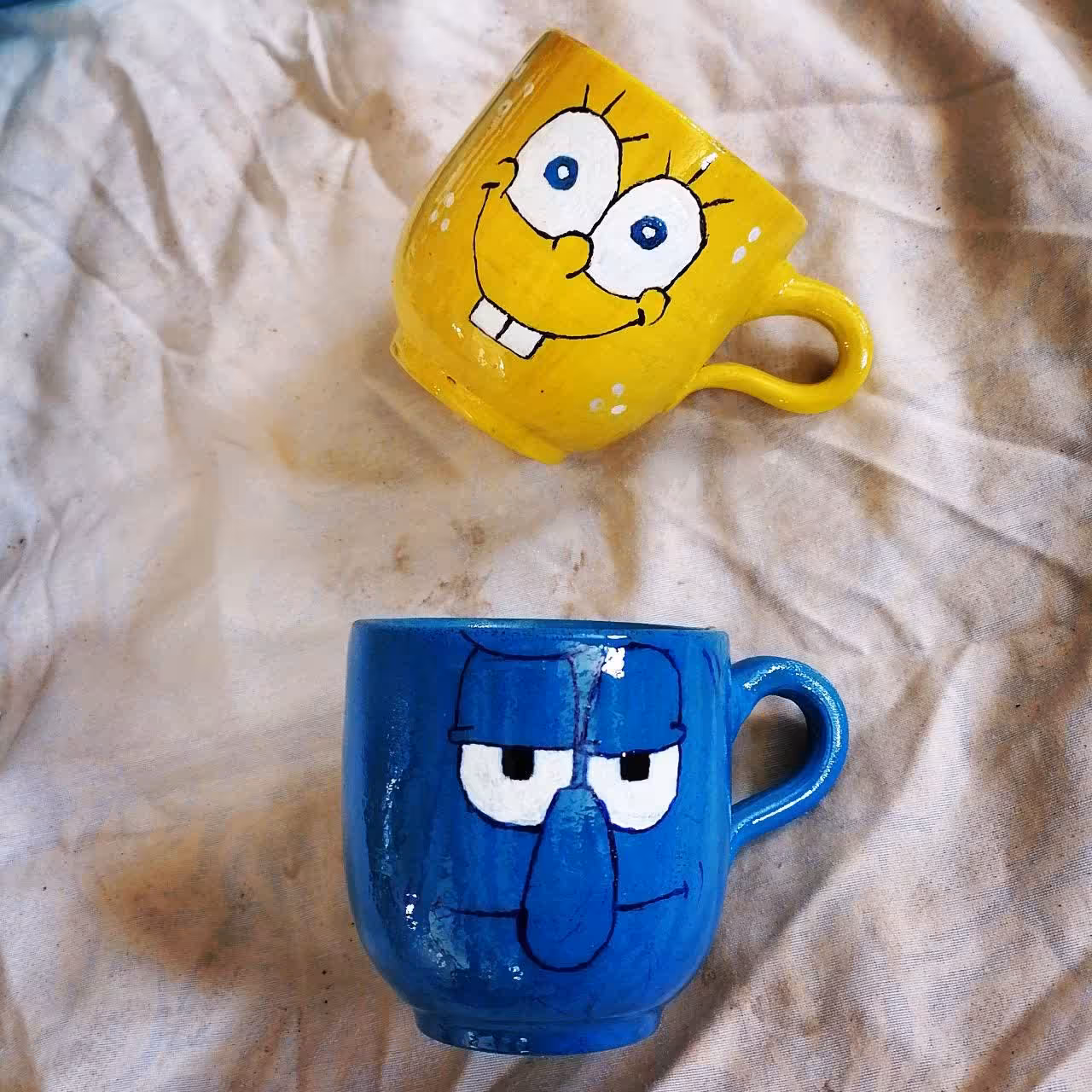 ماگ سفالی طرح باب اسفنجی(سفال)