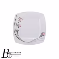 سرویس چینی غذاخوری 107پارچه تقدیس طرح سرخ 12نفره کوئین