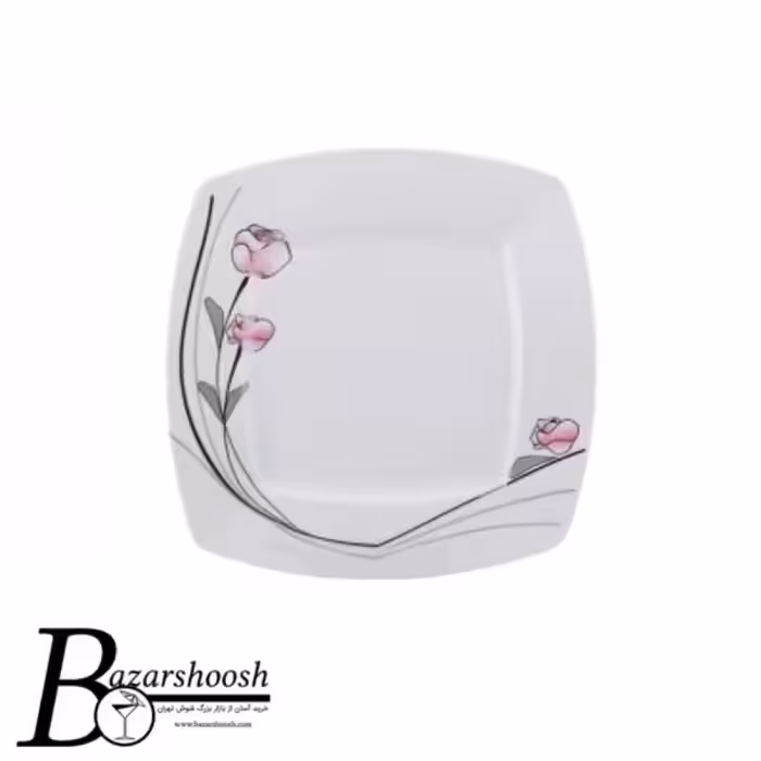 سرویس چینی غذاخوری 107پارچه تقدیس طرح سرخ 12نفره کوئین