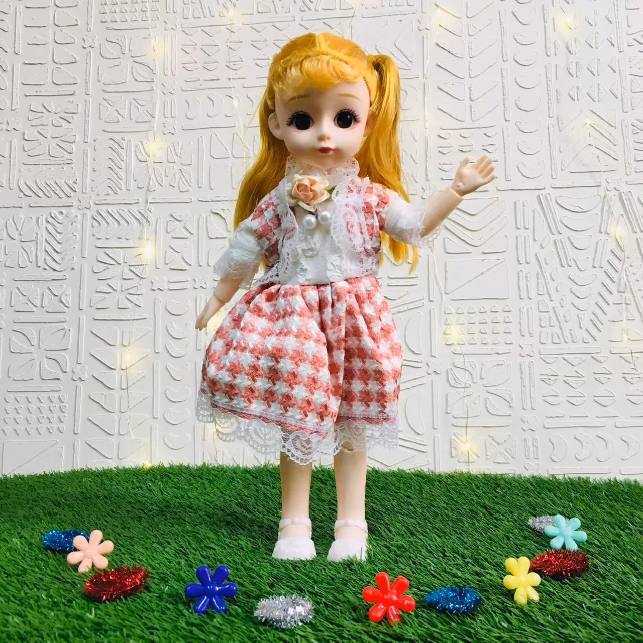 عروسک چشم تیله ای تمام مفصلی طرح 10