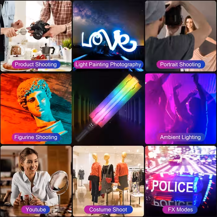 نور باتومی هارمونی rgb مدل C2 قدرت 24W 40CM