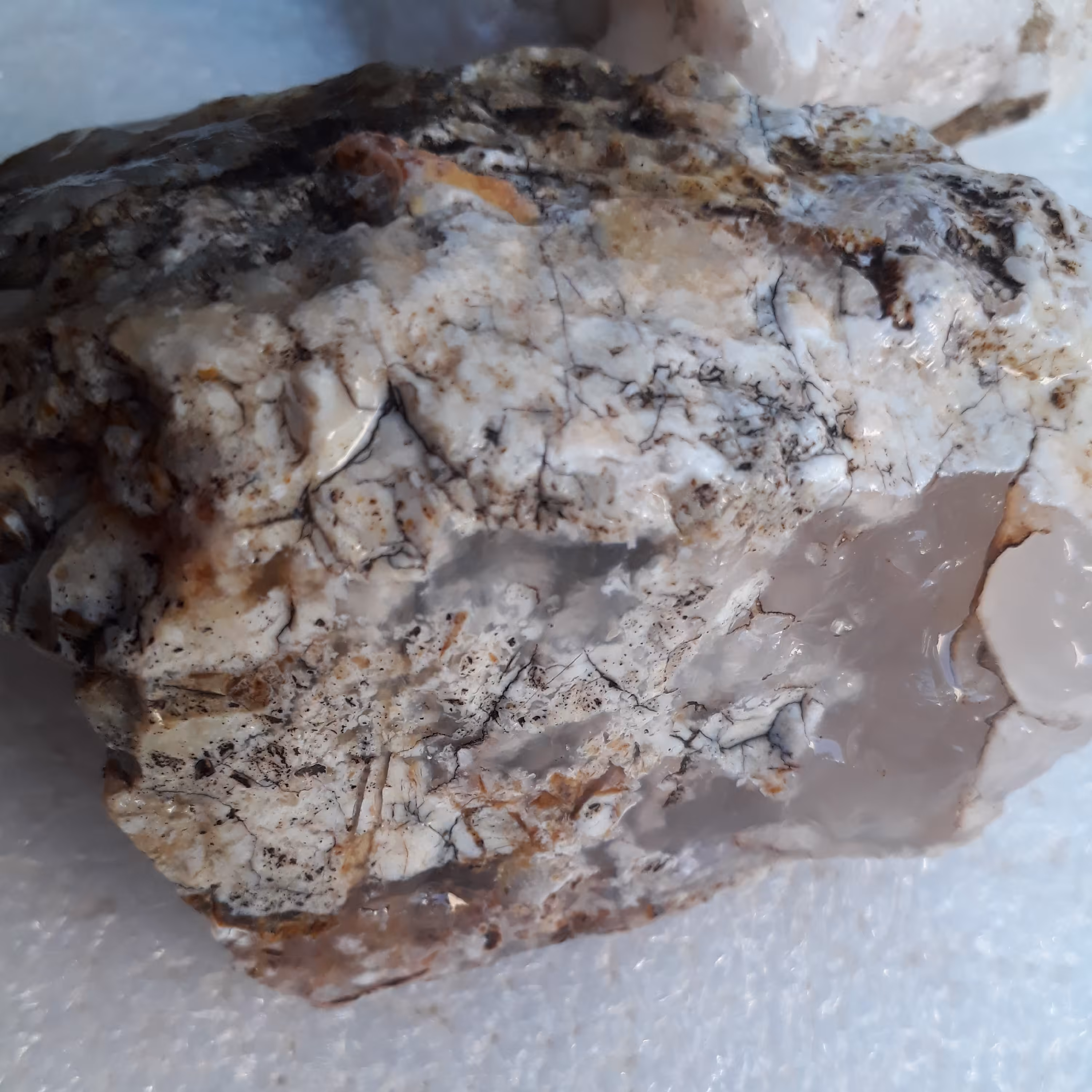 سنگ راف عقیق شجر دار  بسیار زیبا وزن خالص 300گرم