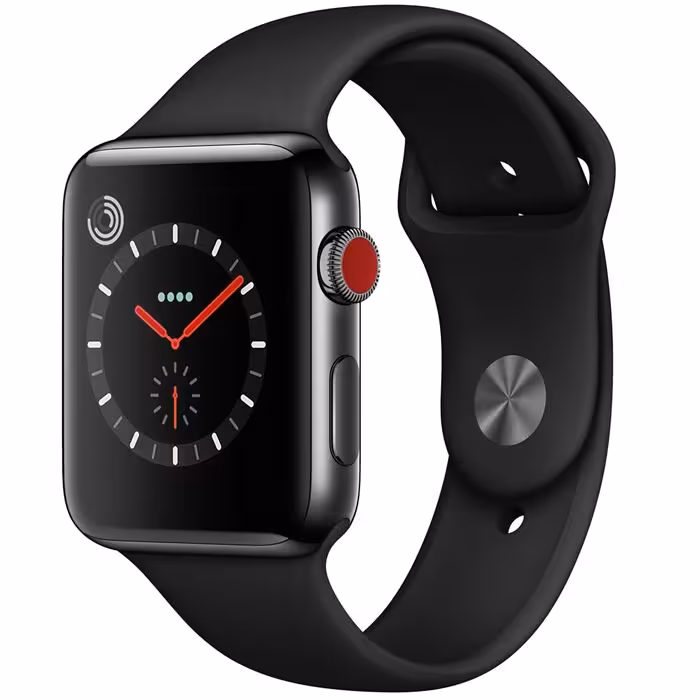 ساعت هوشمند اپل سری 3 سلولار مدل 42mm Space Black Aluminium