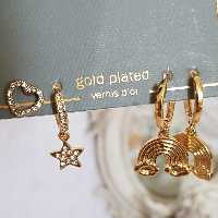  پک گوشواره روکش طلا از شرکت آلمانی beeline  کد 136