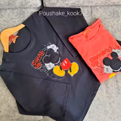 کراپ آستین 3ربع تمام نخ پنبه