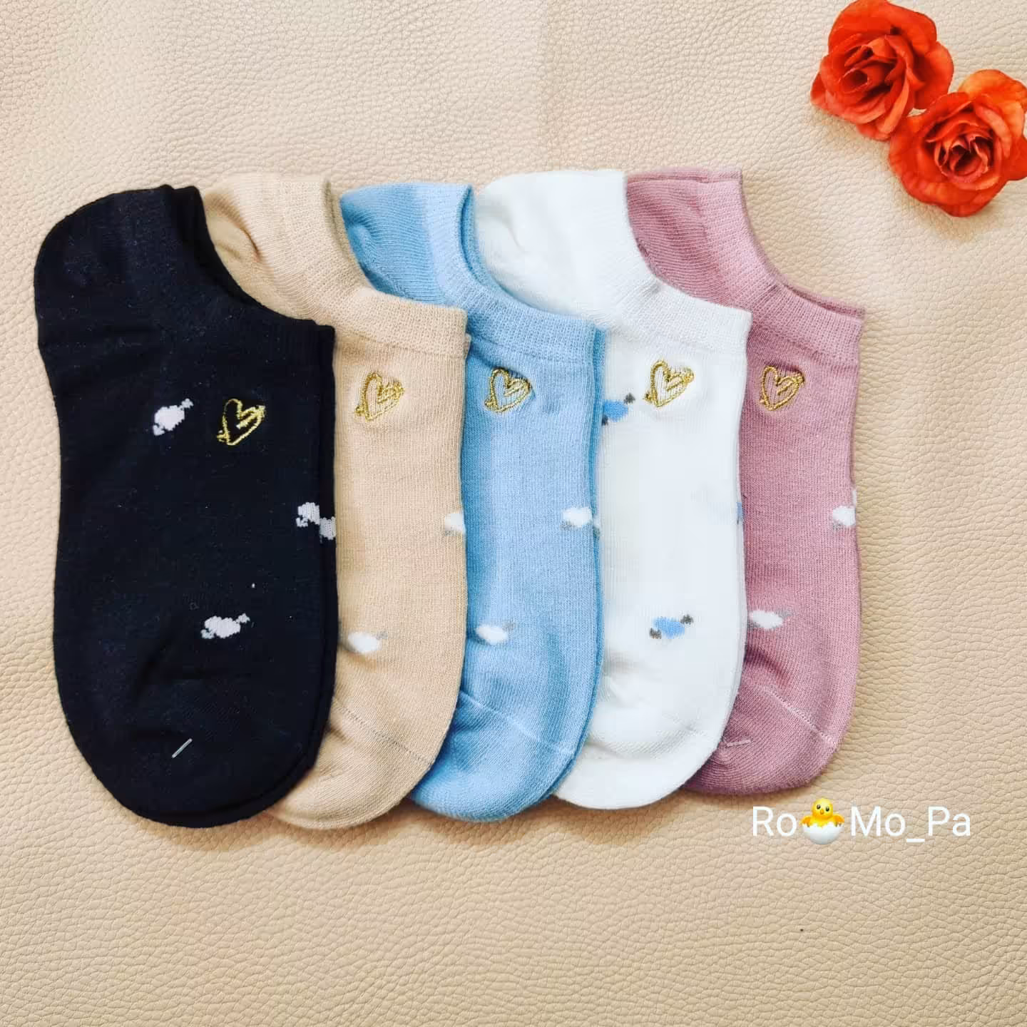 جوراب زیرقوزکی گلدوزی 