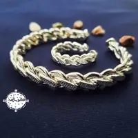 نیم ست زیورآلات مردانه آبکاری نقره