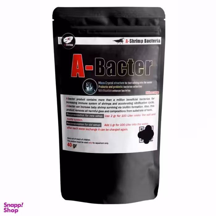 افزودنی آب میگو ای شریمپ مدل A-Bacter حجم 40 گرم