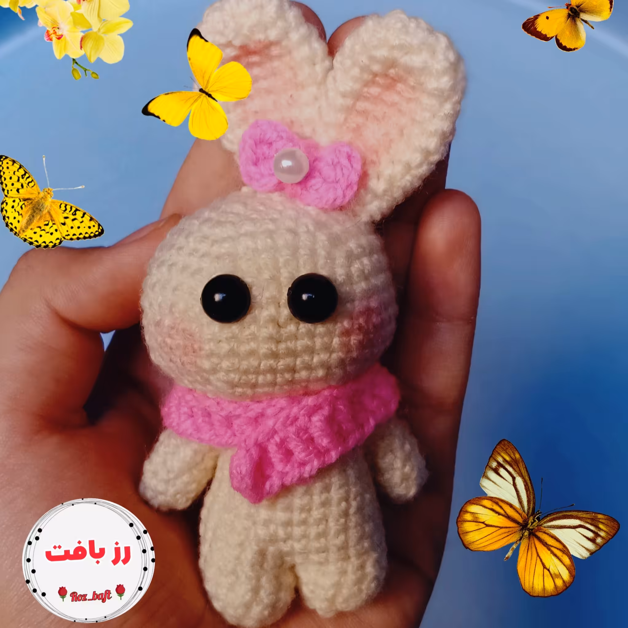 جاکلیدی بافتنی خرگوش پک 5 عددی 