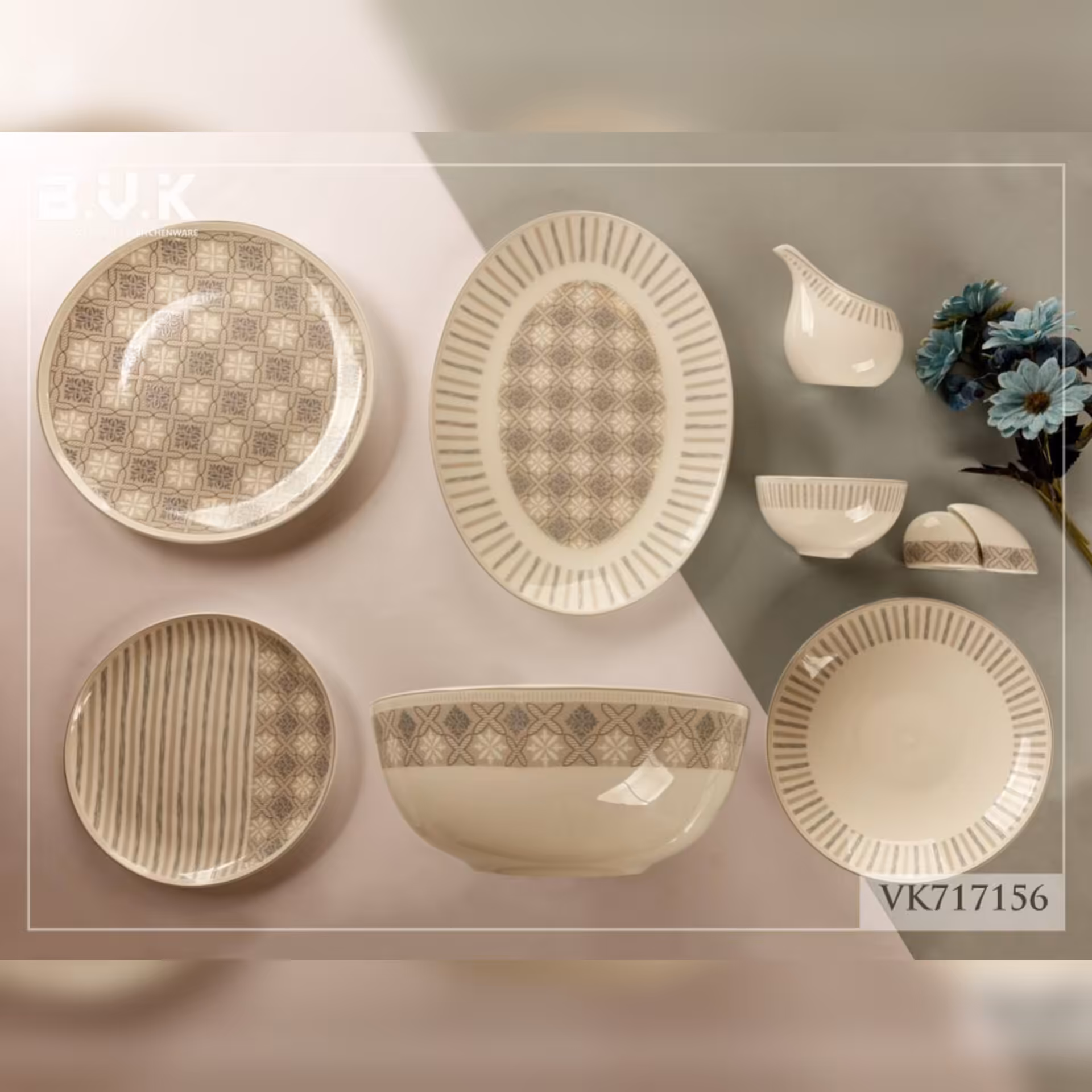 سرویس چینی 6 نفره 29 پارچه برند BVK کد 717156