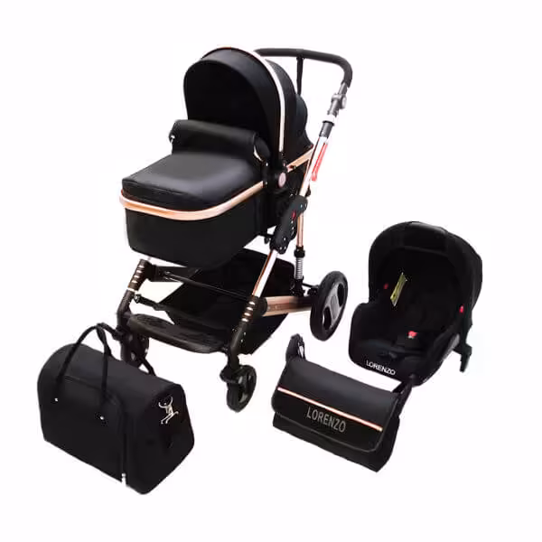 سرویس کالسکه لورنزو lorenzo مدل vs رنگ black-gold