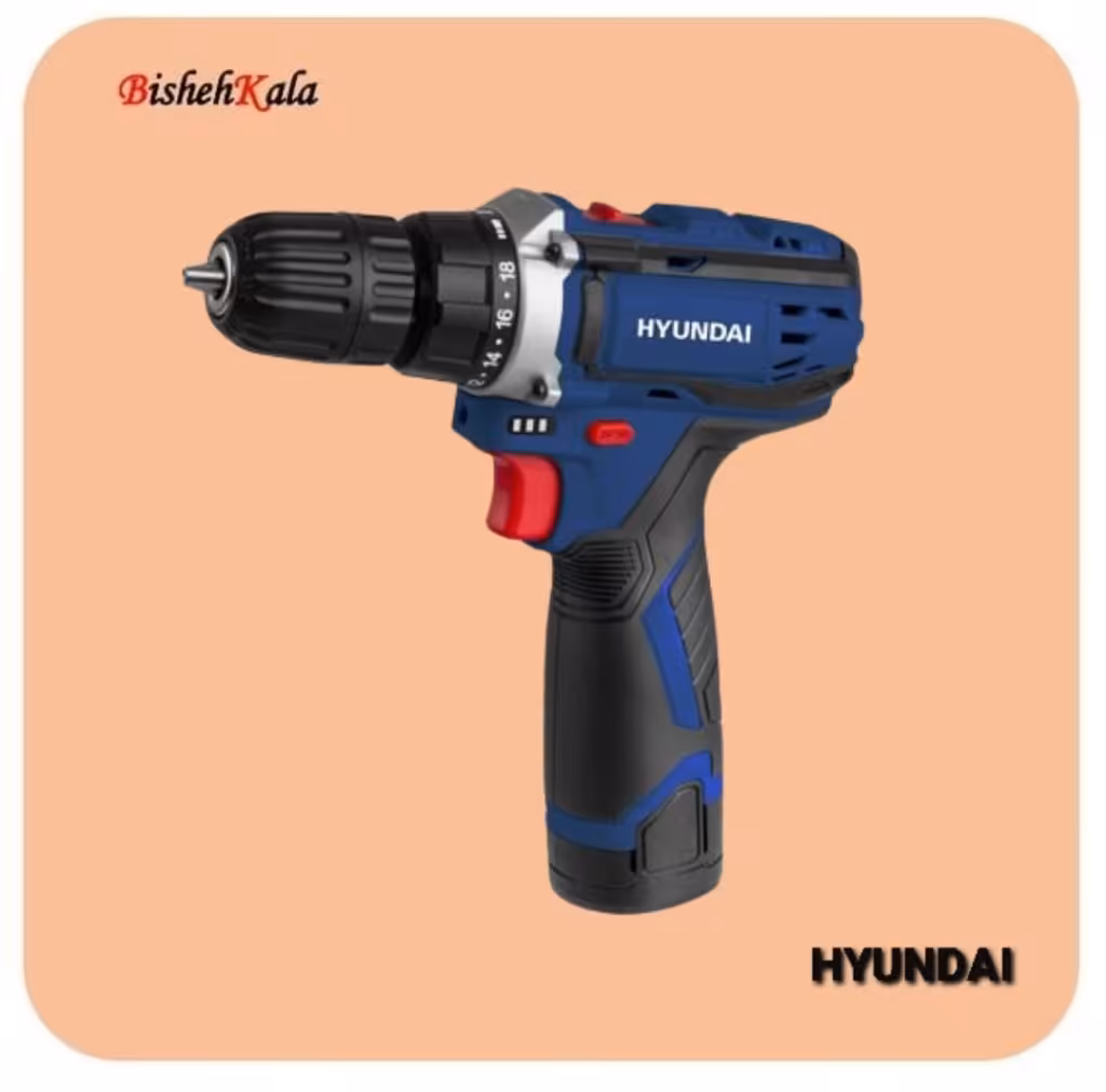 دریل شارژی دو سرعته اتوماتیک  HYUNDAI هیوندای مدل HP – 412