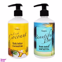 لوسیون بدن سوپکس (Soapex) مدل Coconut Oil و Aloe vera حجم 350 میلی‌لیتر