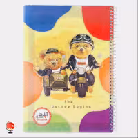 دفتر  50 برگ سیمی  اپادانا  جلد طلقی طرح خرس مهربان کد 3273