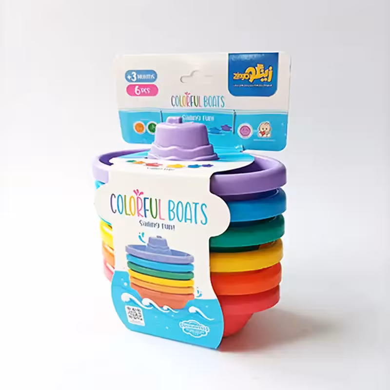 قایق اسباب بازی 6 عددی رنگی رنگی کد 590089
