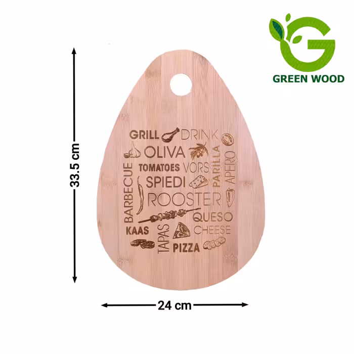 تخته برش گوشت چوبی بامبو مدل L33 کد Gw130601023