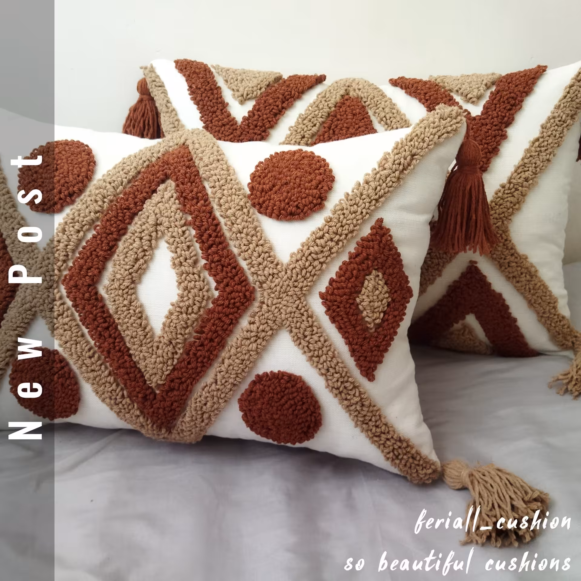 کاور کوسن های پانچدوزی 2 عدد