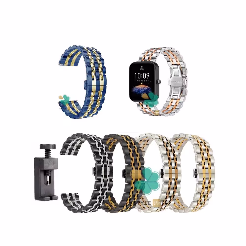 بند استیل ساعت شیائومی Amazfit Bip 3 Pro مدل Rolex