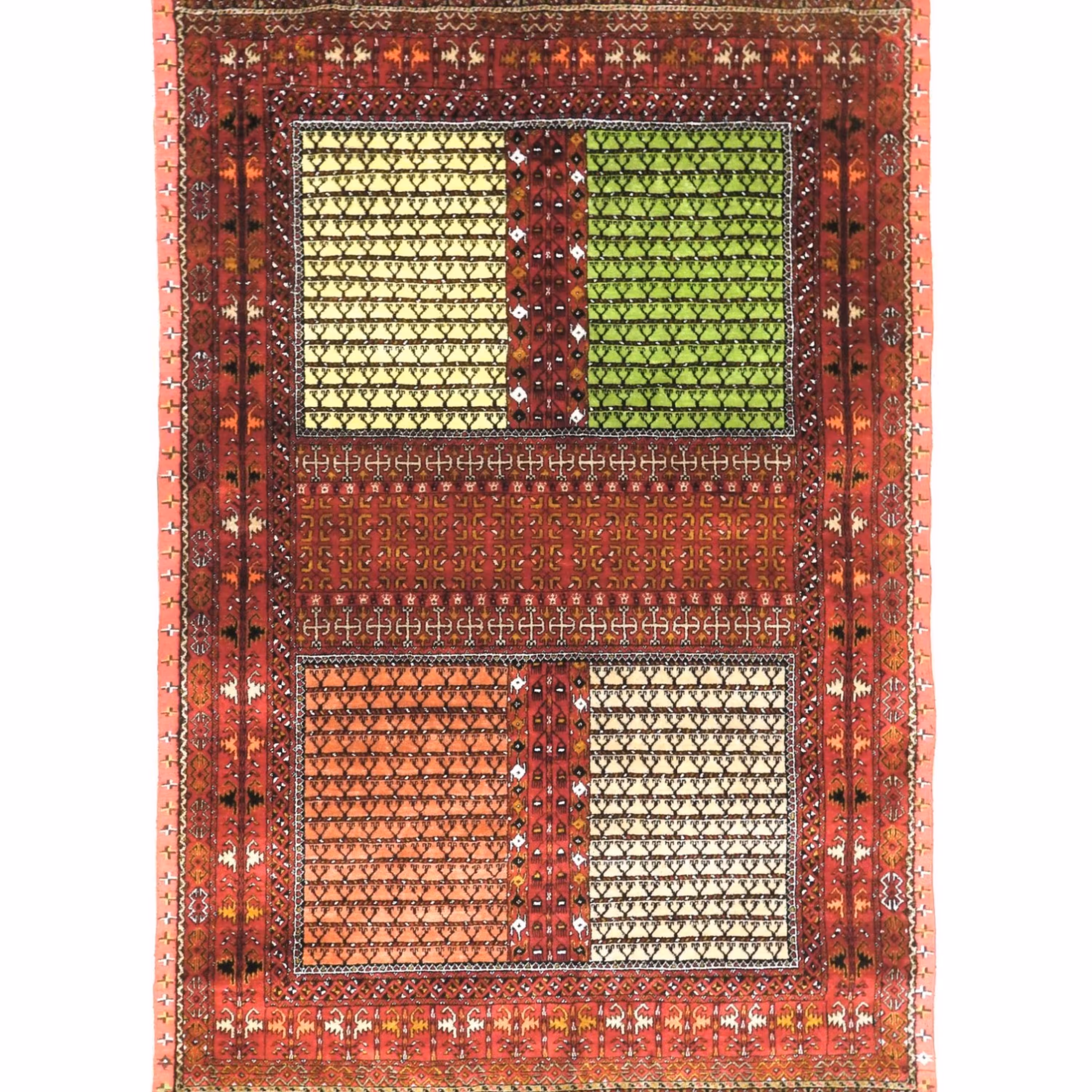 فرش دست بافت  دورو  تمام ابریشم 115-173