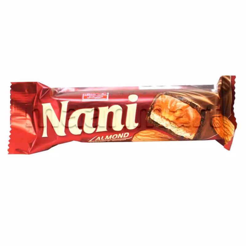 شکلات نانی کارامل و مغز بادام شیرین عسل -40 گرم بسته 24 عددی