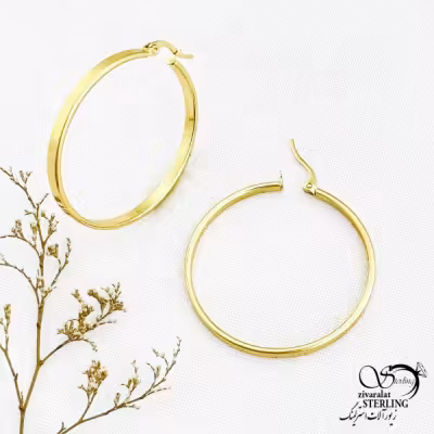 گوشواره طلایی گرد برند استیل با کد 12897