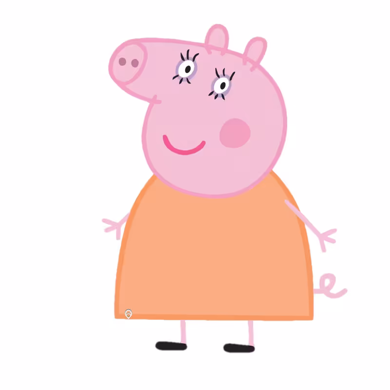 استند رومیزی تولد طرح ماما مدل پپاپیگ کد 01