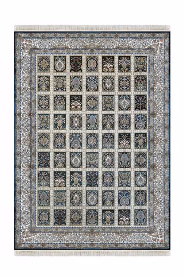 فرش نقشه ترنم رنگ کاربنی