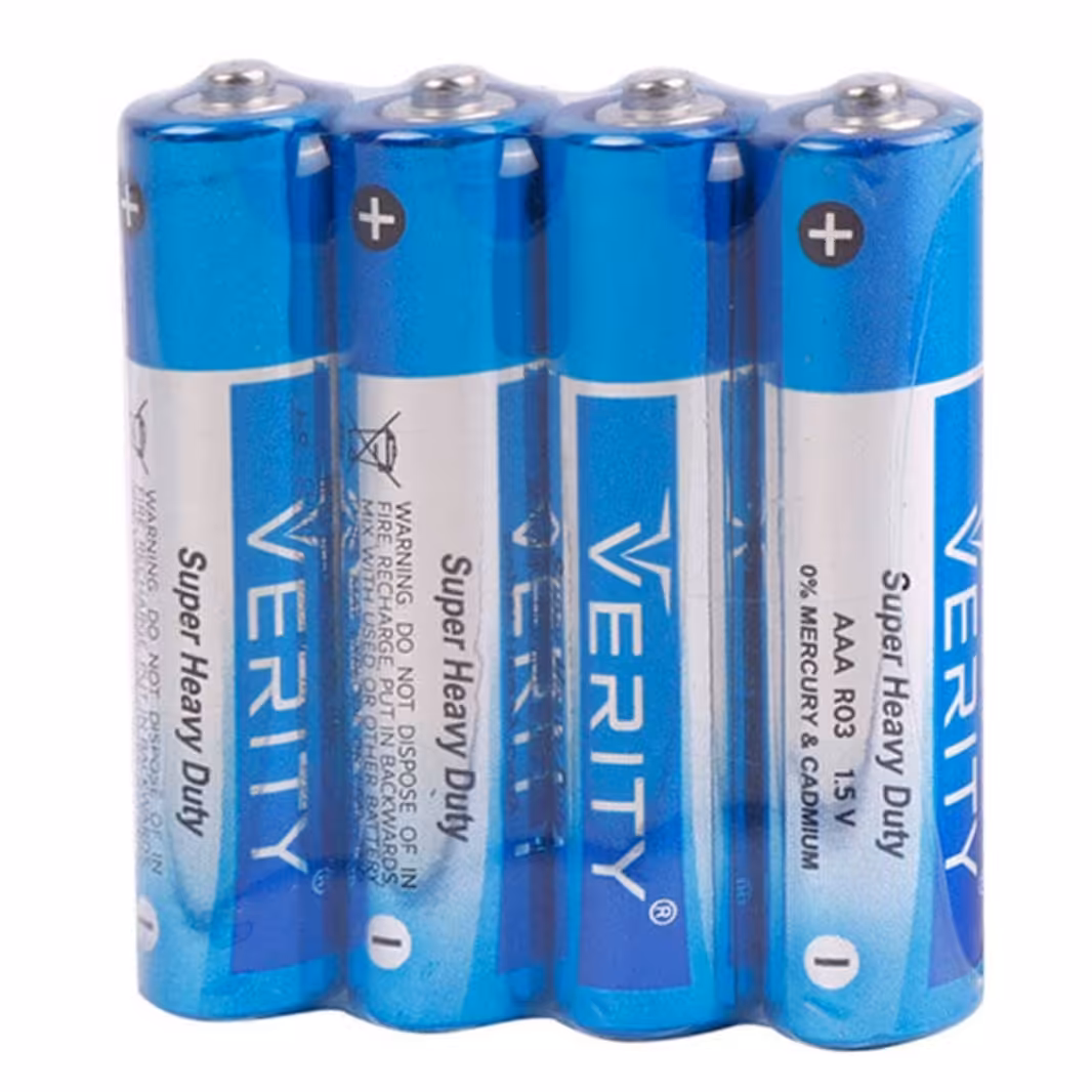 باتری نیم قلمی AAA مدل super Heavy Duty  Verity 