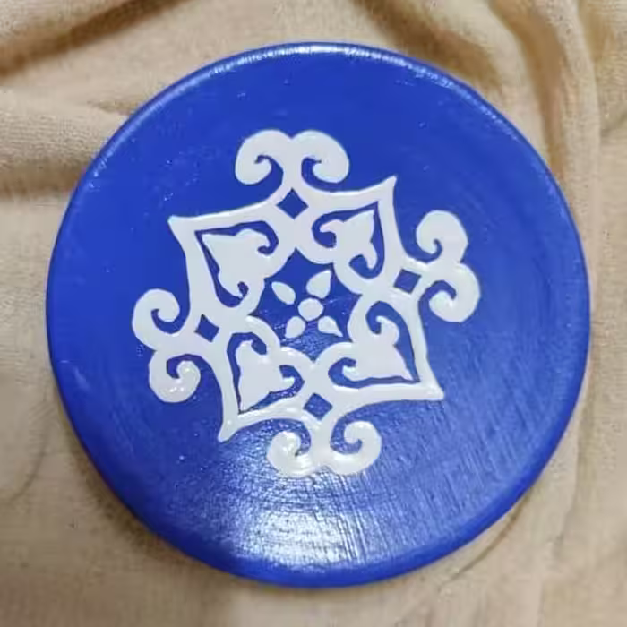 دیوارکوب لاجوردی سفید طرح سنتی دیوارکوب سفال