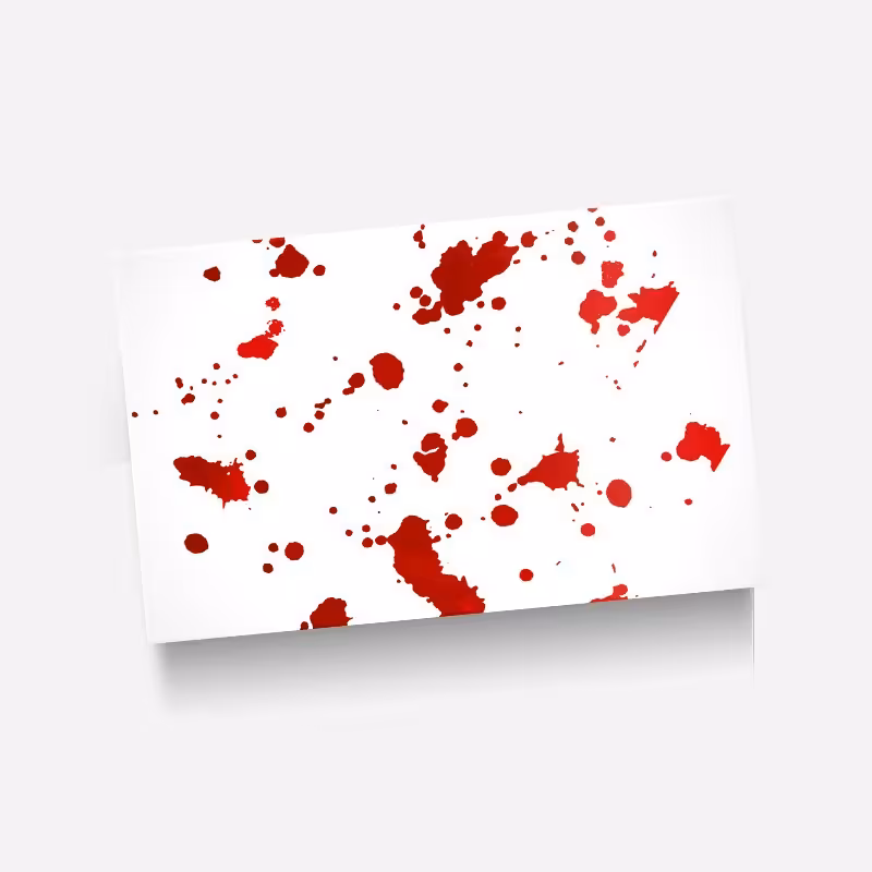 استیکر(برچسب) کارت عابر بانک-طرح گنگ(خون)-کد1-سفارشی