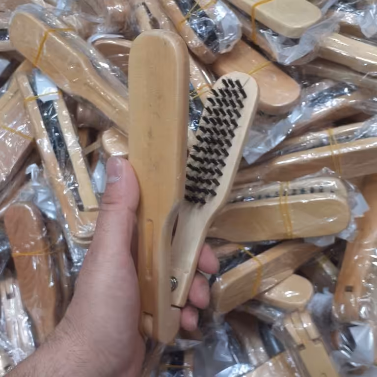 شانه کراتین چوبی