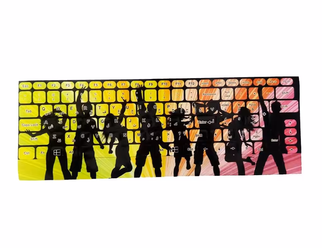 برچسب حروف فارسی فانتزی طرح Happy کد 50