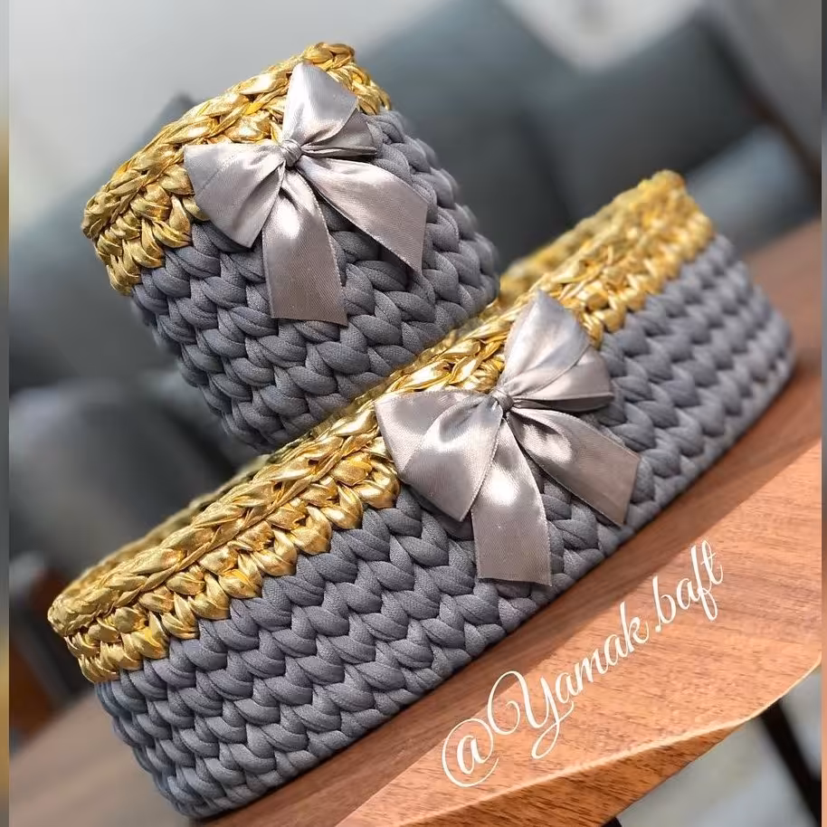 سبد نظم دهنده و دکوری تریکو براق