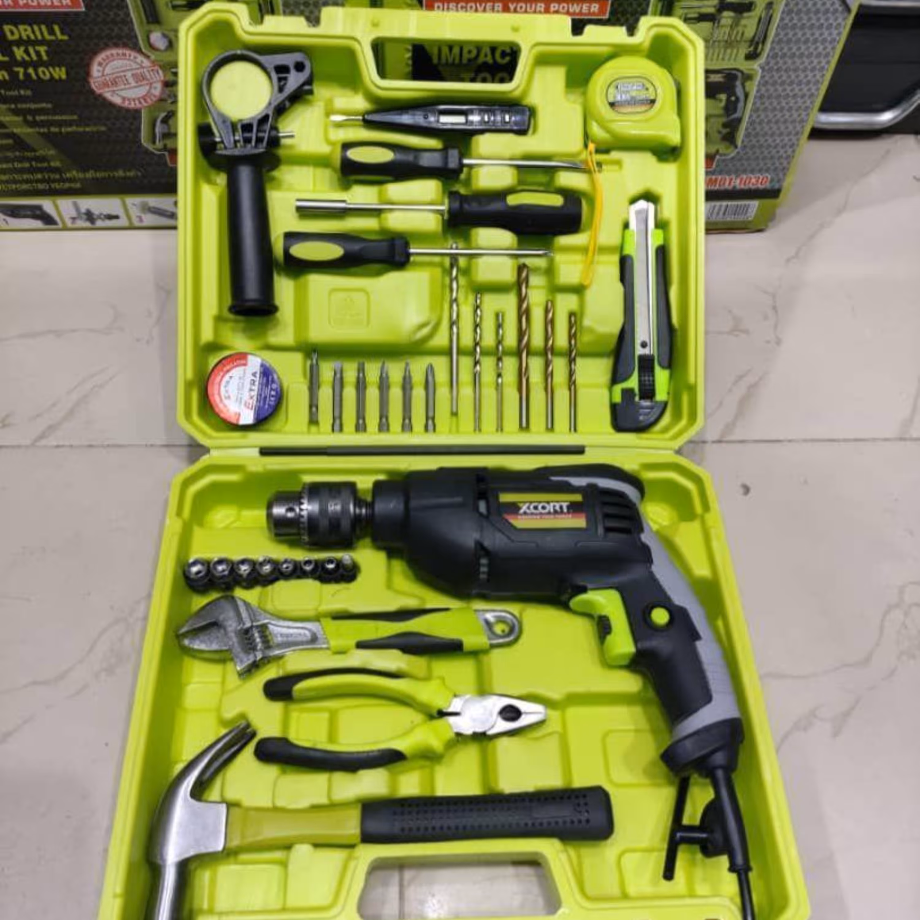 دریل 710 وات ایکس کورت با پک لوازم