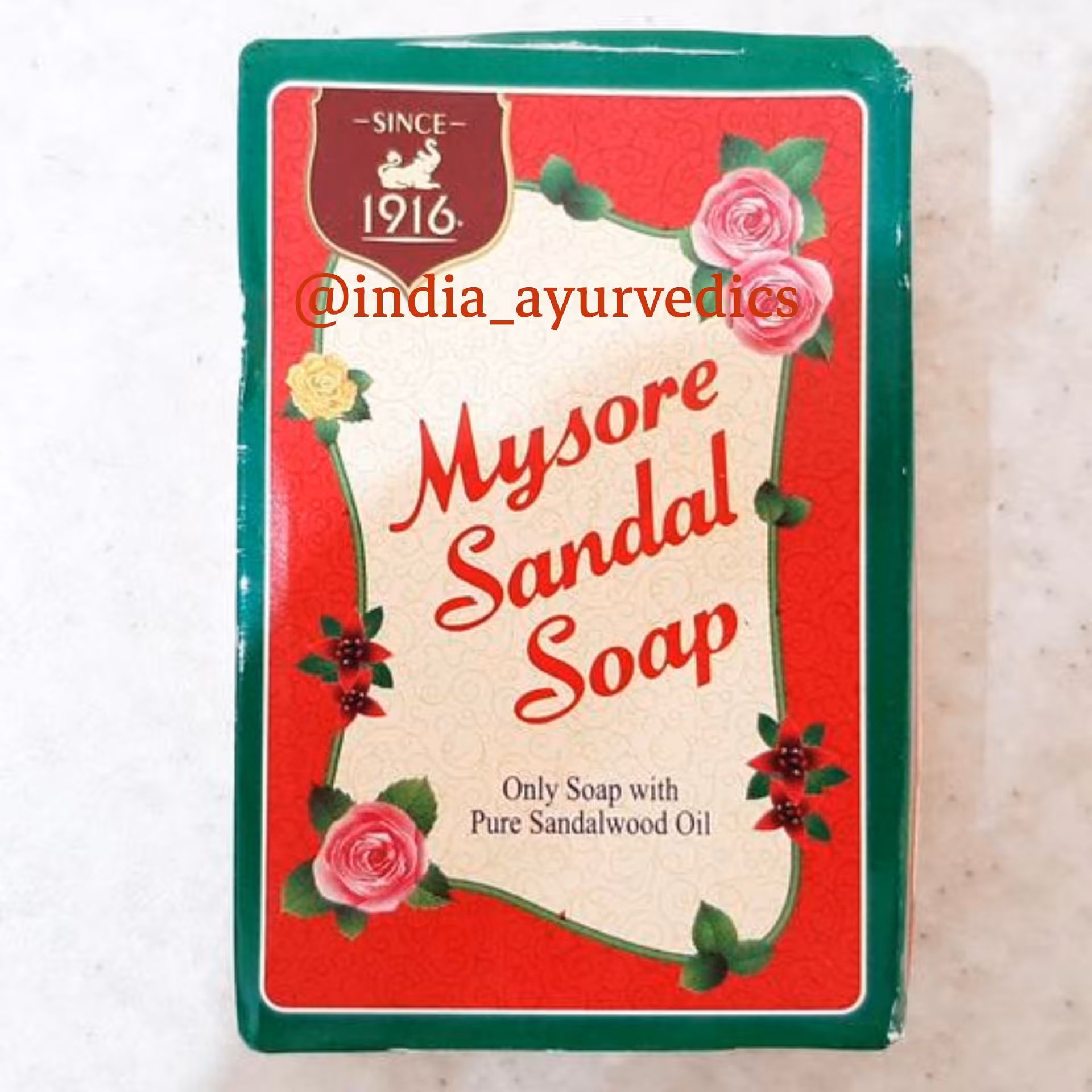 صابون صندل هندی روشن کننده آبرسان رفع خشکی پوست رفع آکنه وزن 75گرم ساخت هند