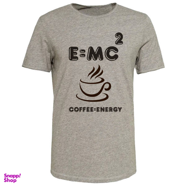 تی شرت آستین کوتاه زنانه مدل COFFEE کد B40 رنگ طوسی