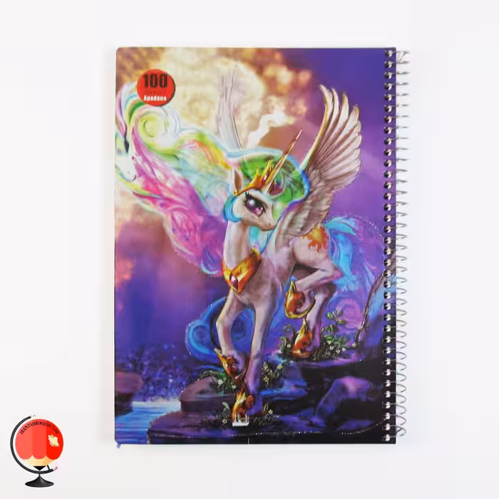 دفتر مشق 100 برگ سیمی طرح یونیکورن آپادانا