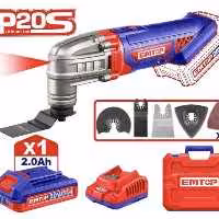 اره همه کاره شارژی 20 ولت همراه با باتری و شارژر ایمتاپ EMTOP مدل ELMF
