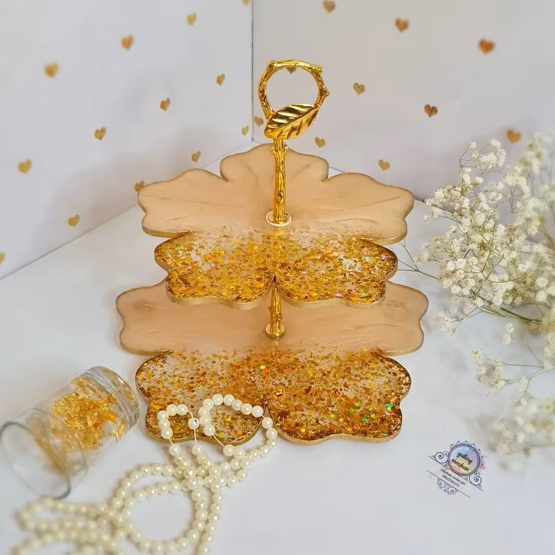 شیرینی خوری رزینی دو طبقه در سایز 20 و 25